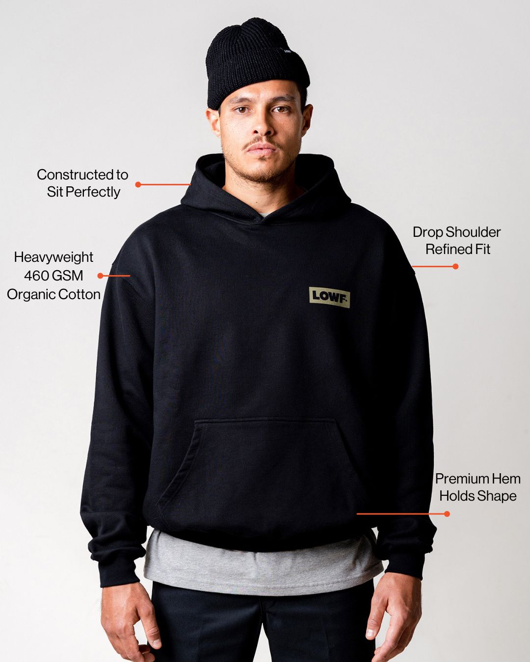 Heavyweight Box Fit Hoodie - Black