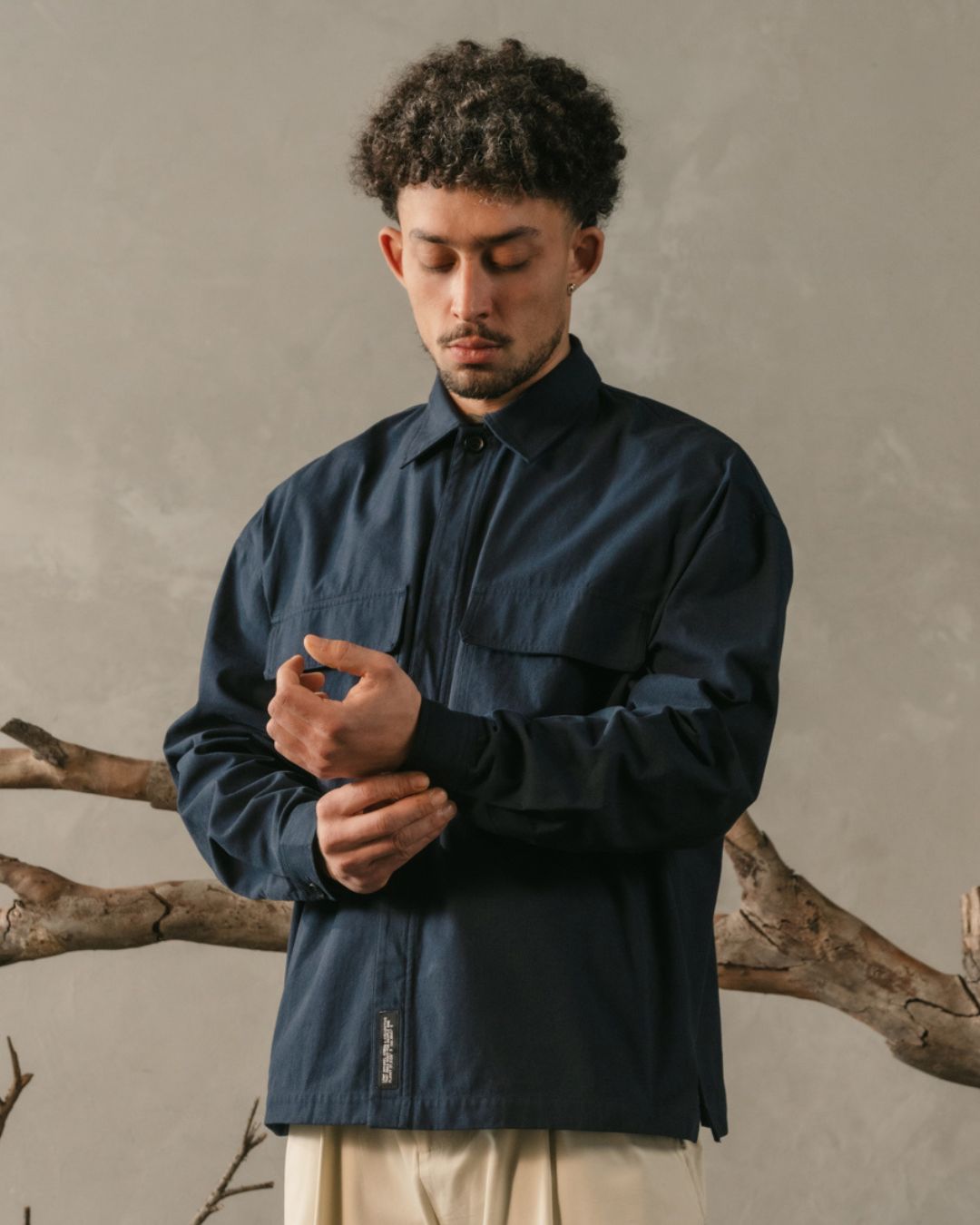 LS Structure Shirt - Navy