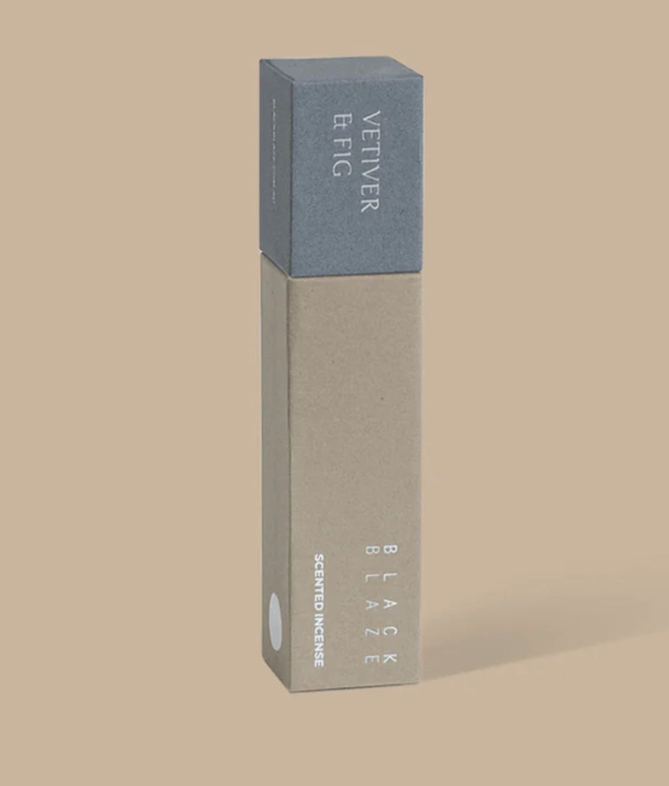 Black Blaze Incense - Vetiver & Fig