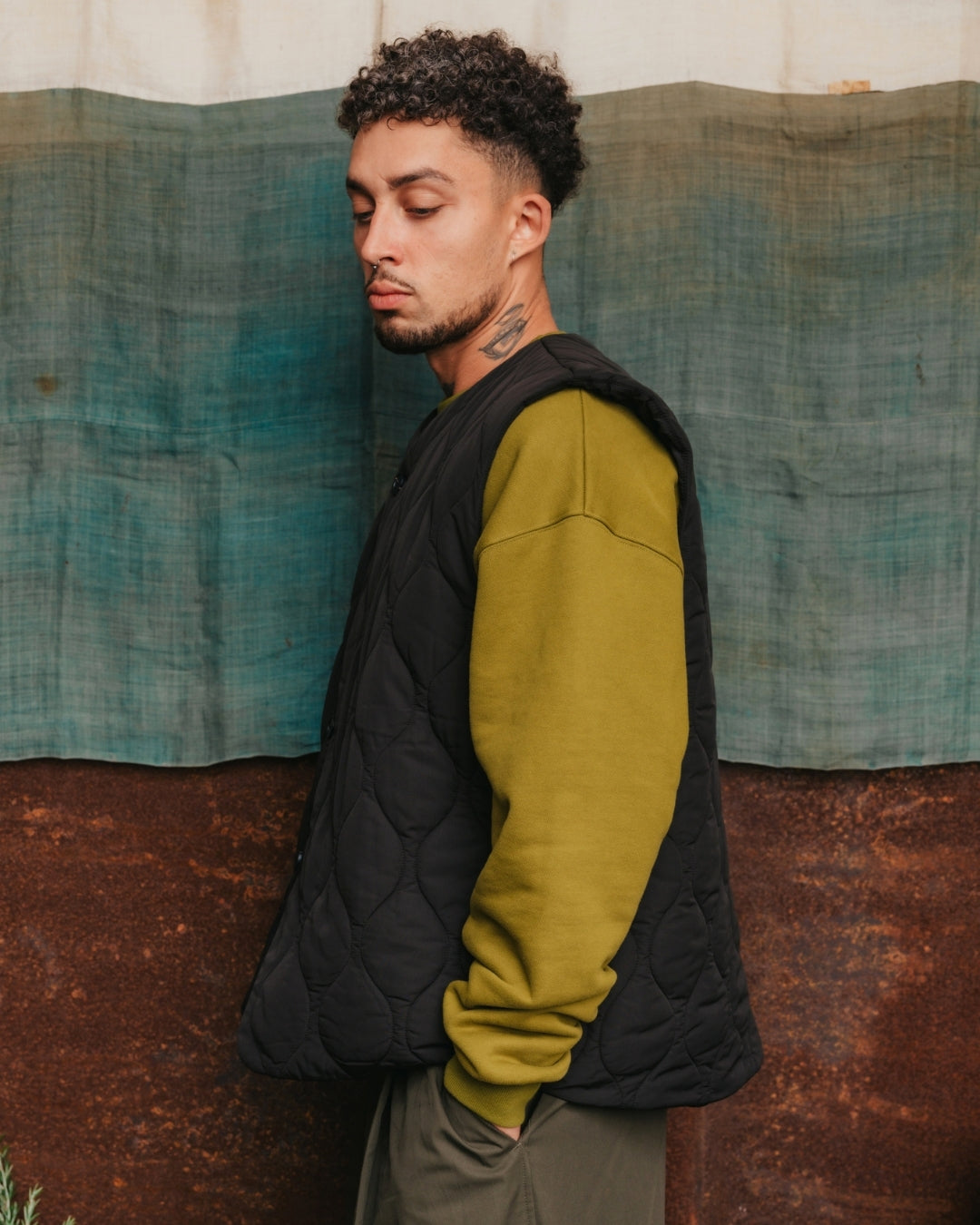Axis Quilted Vest - Black