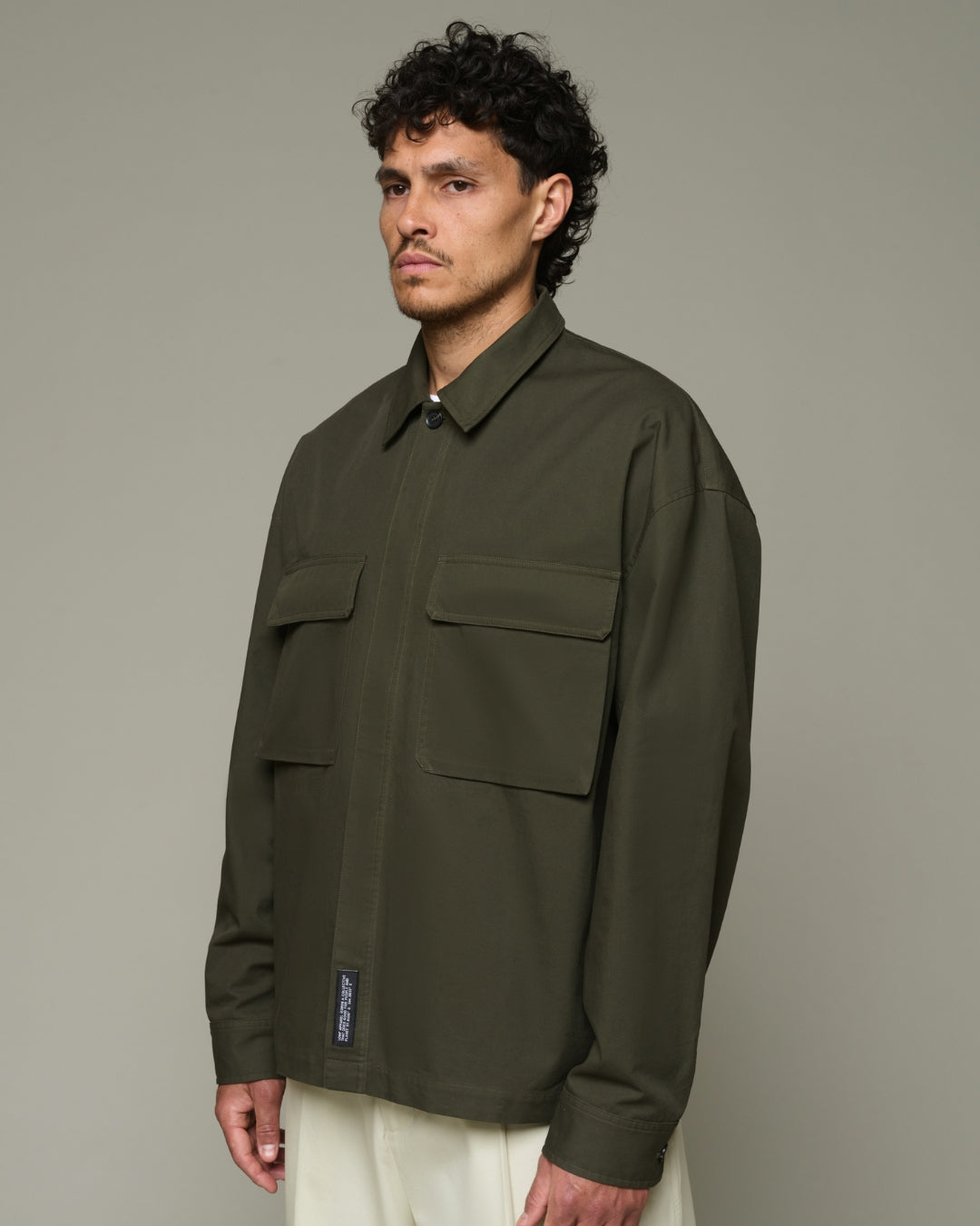 LS Structure Shirt - Earth Olive