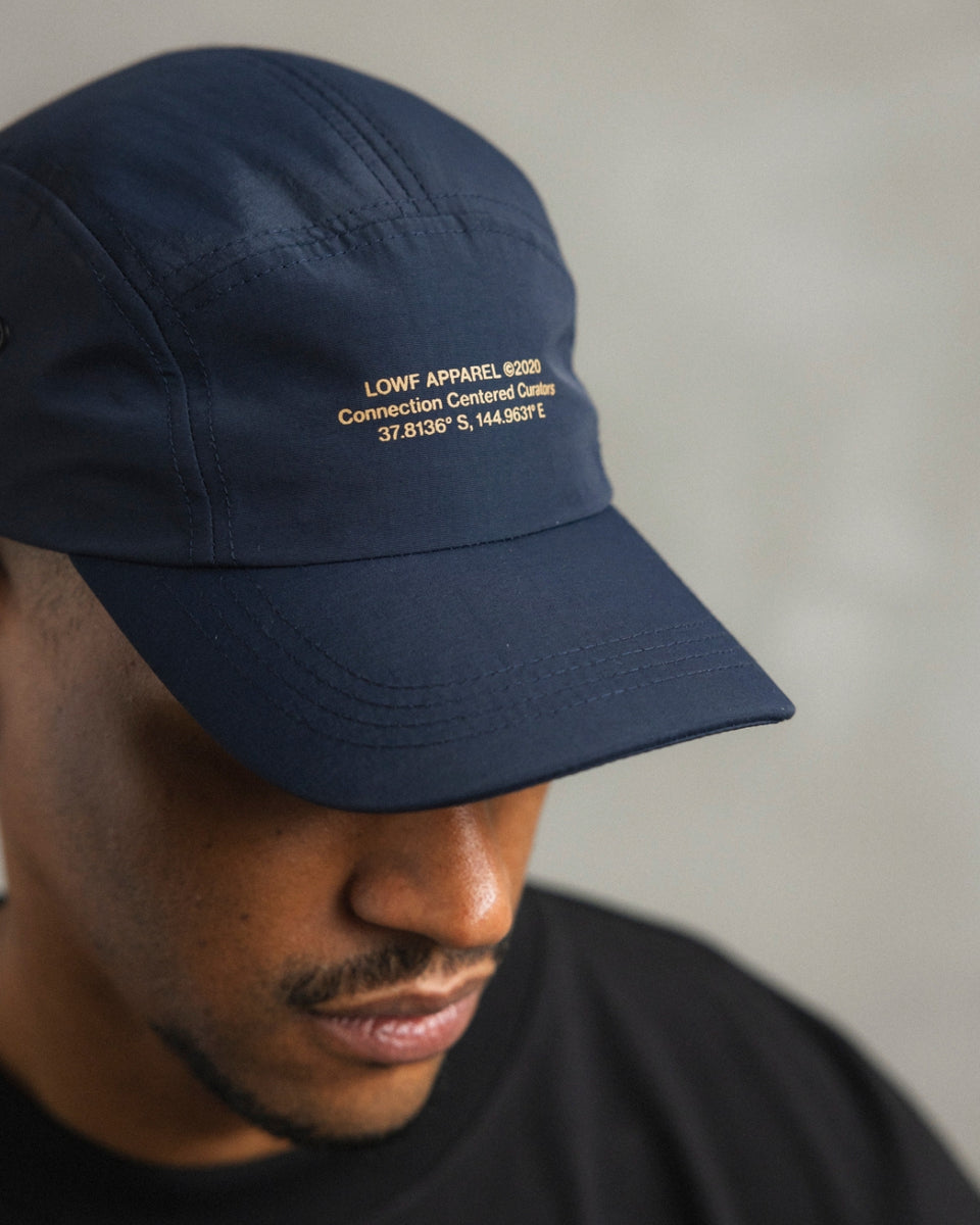 5 Panel Nylon Cap in Navy with Adjustable Strap – LOWF Apparel