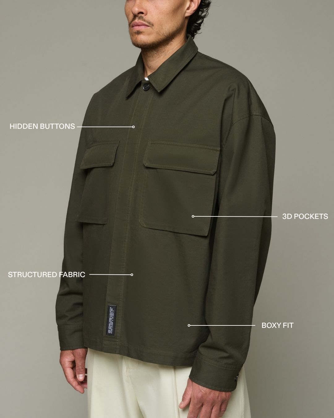 LS Structure Shirt - Earth Olive