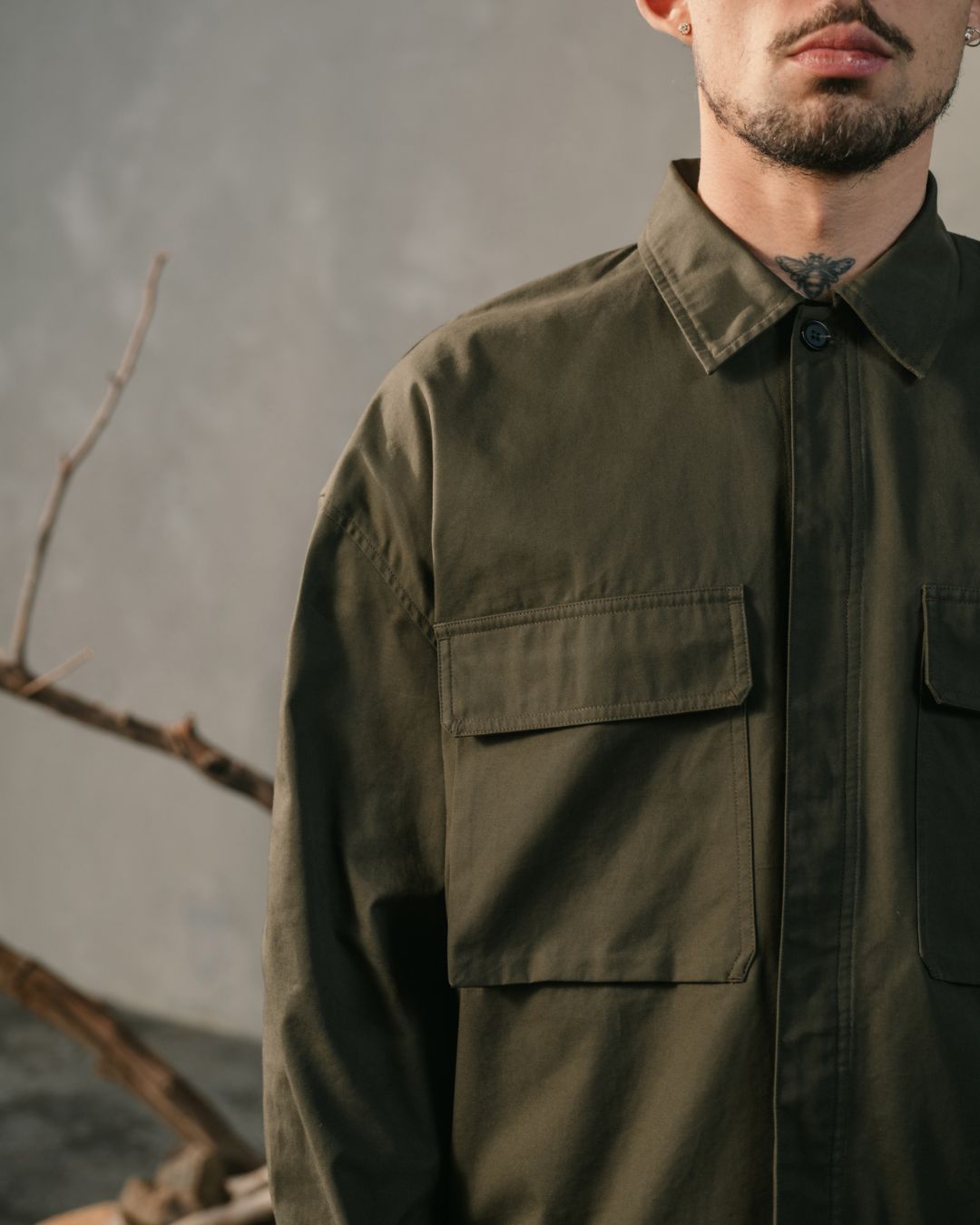 LS Structure Shirt - Earth Olive