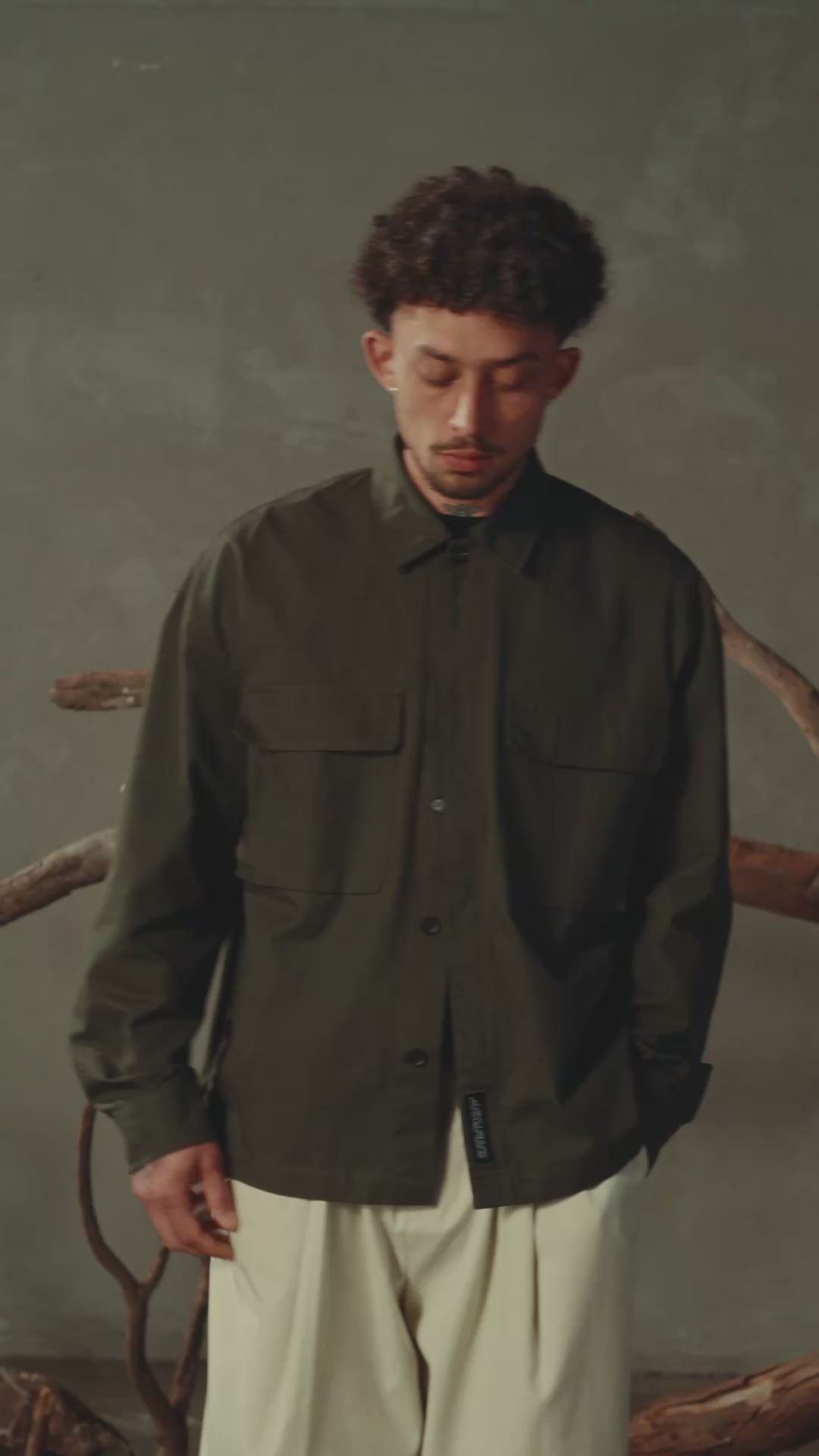 LS Structure Shirt - Earth Olive