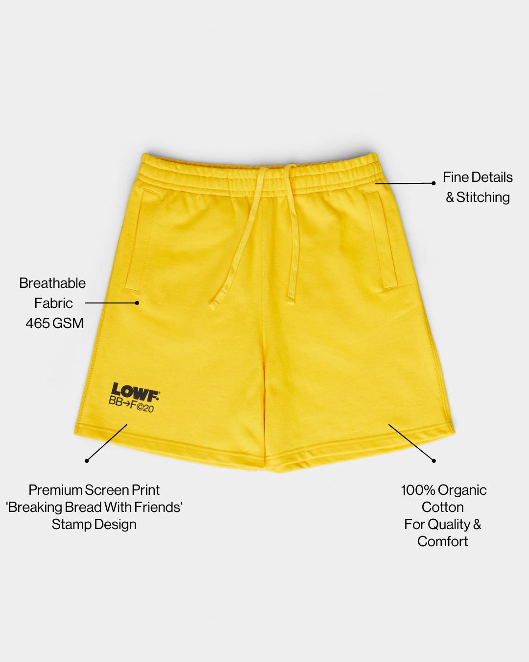 Weekend Shorts - Citrus Yellow