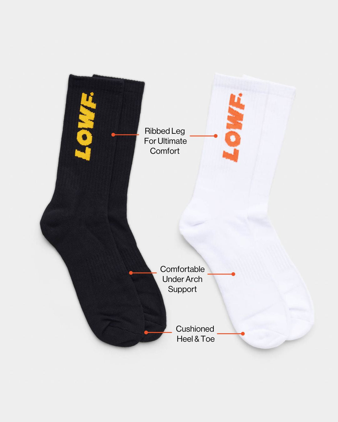 Vertical Logo Sock - Black