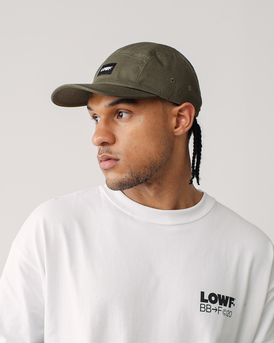 5 Panel Logo Olive Cap