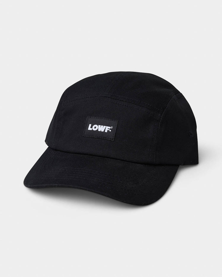 5 Panel Logo Black Cap