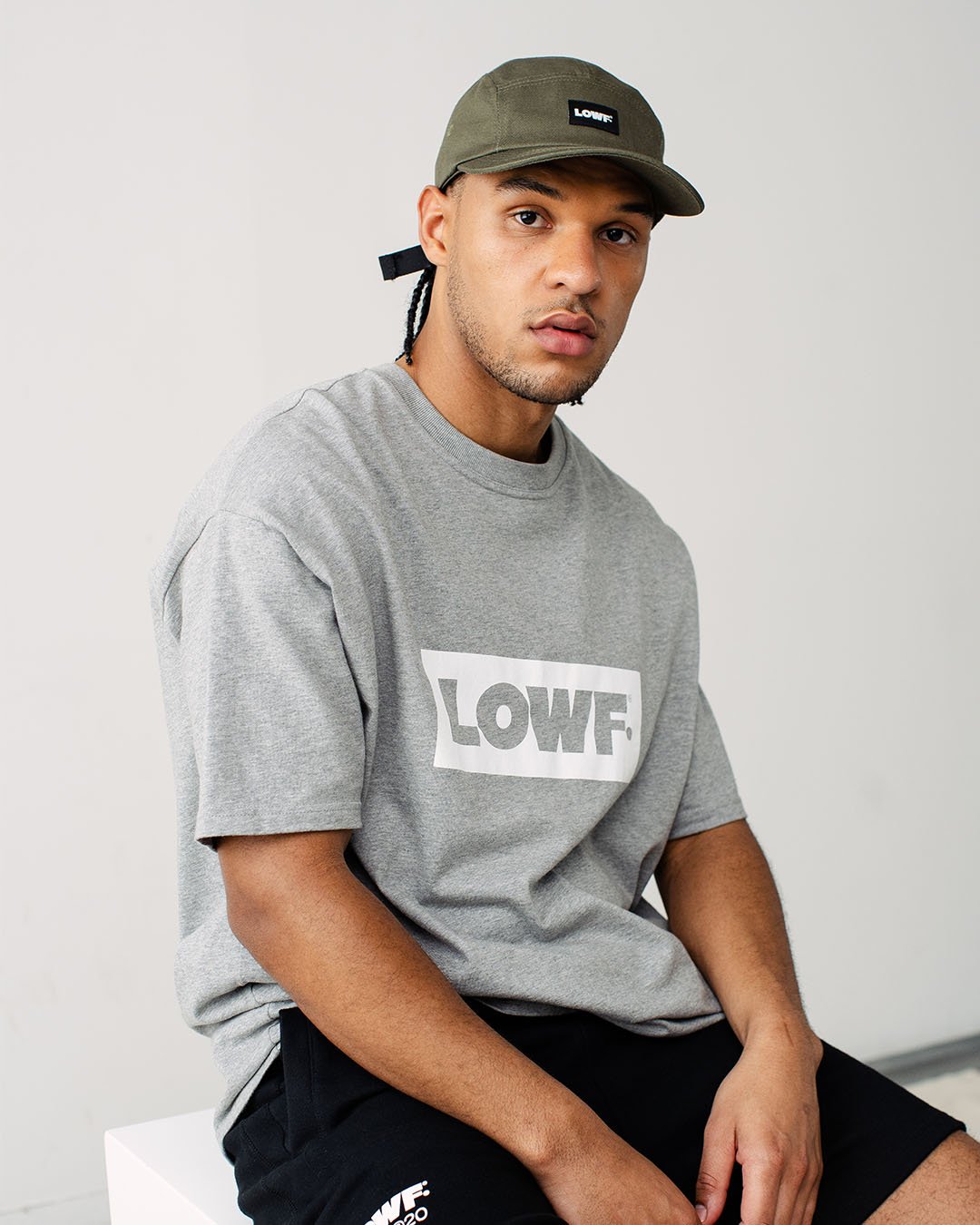 Box Fit Block Logo Grey T-Shirt