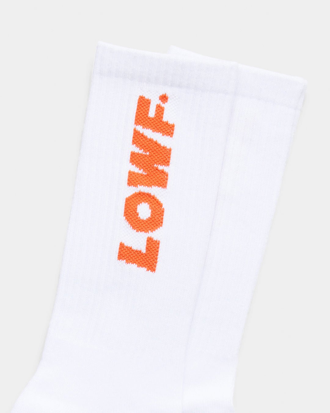 Vertical Logo Sock - White