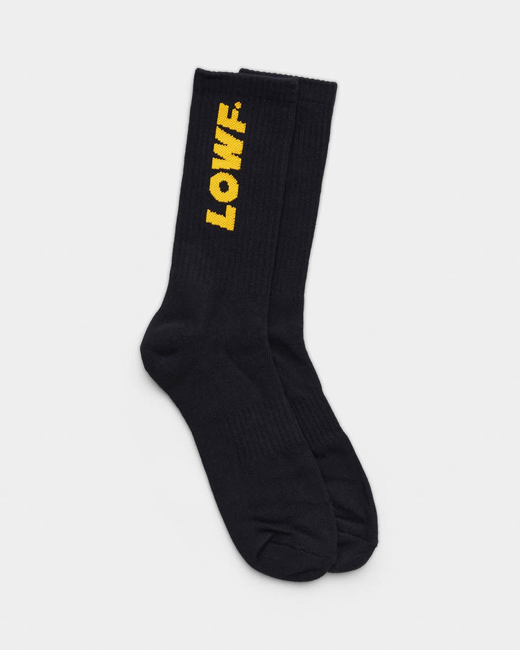 Vertical Logo Sock - Black